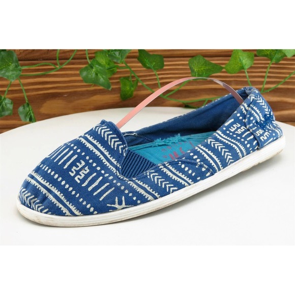 Blowfish Women Sz 8 M‎ Blue Flat Fabric Shoes - Picture 1 of 8